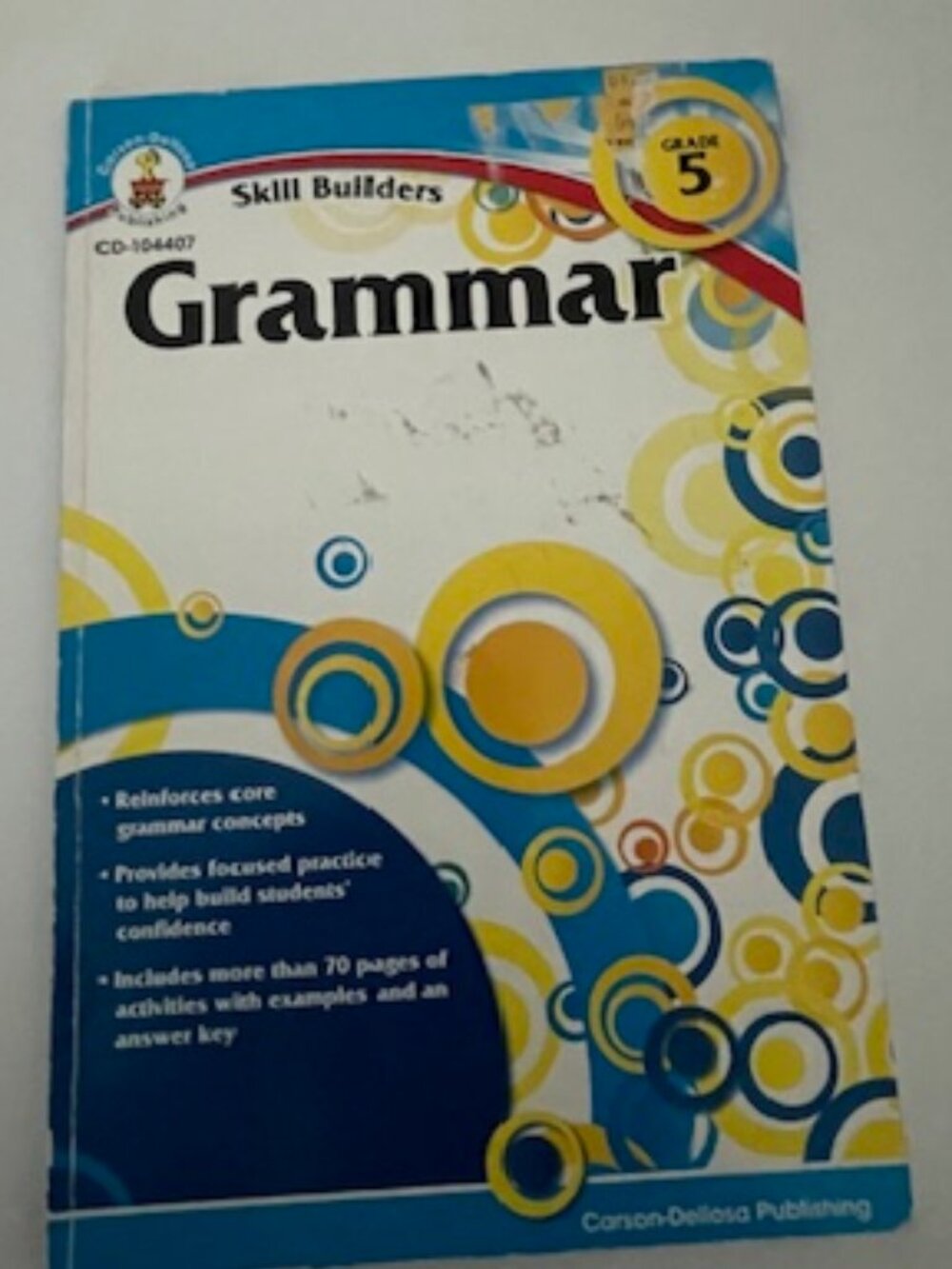Skill Builders Grammar for Grade 3 workbook from Carson-Dellosa Publishing.